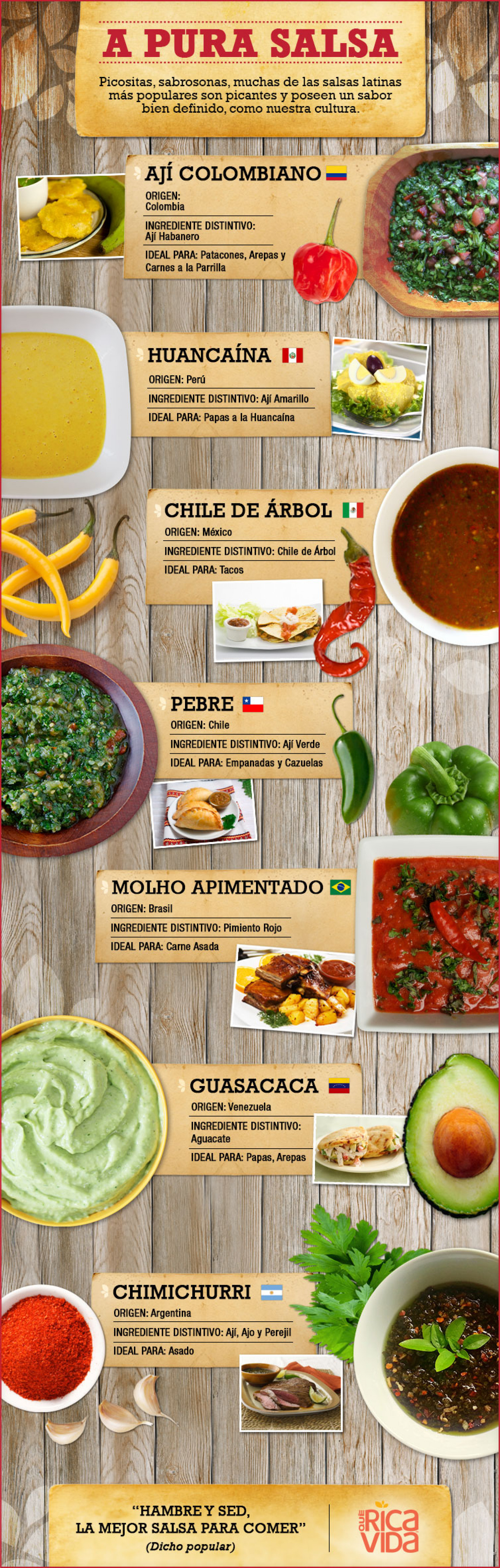 Salsa y Pimienta: 7 de Nuestras Salsas Latinas Favoritas Infographic