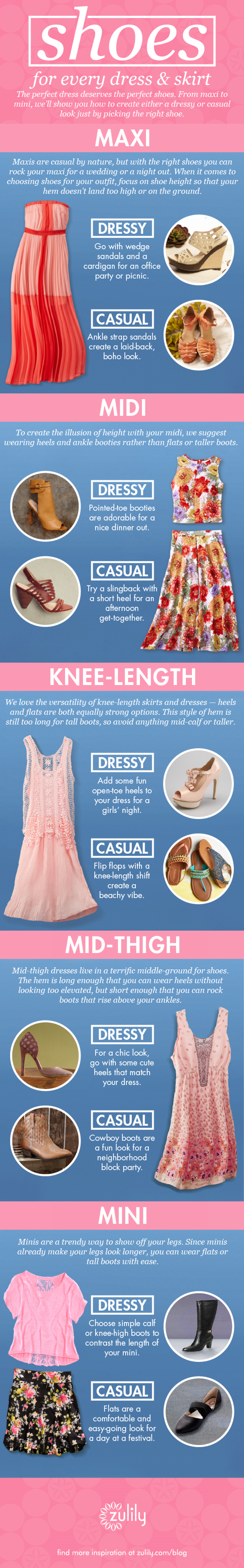 Shoes for Every Dress and Skirt Infographic