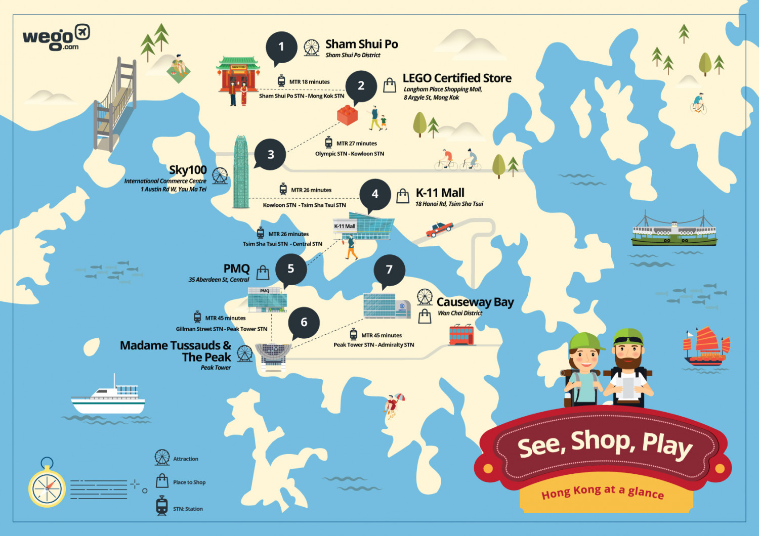 Shop and Play Map in Hong Kong Infographic