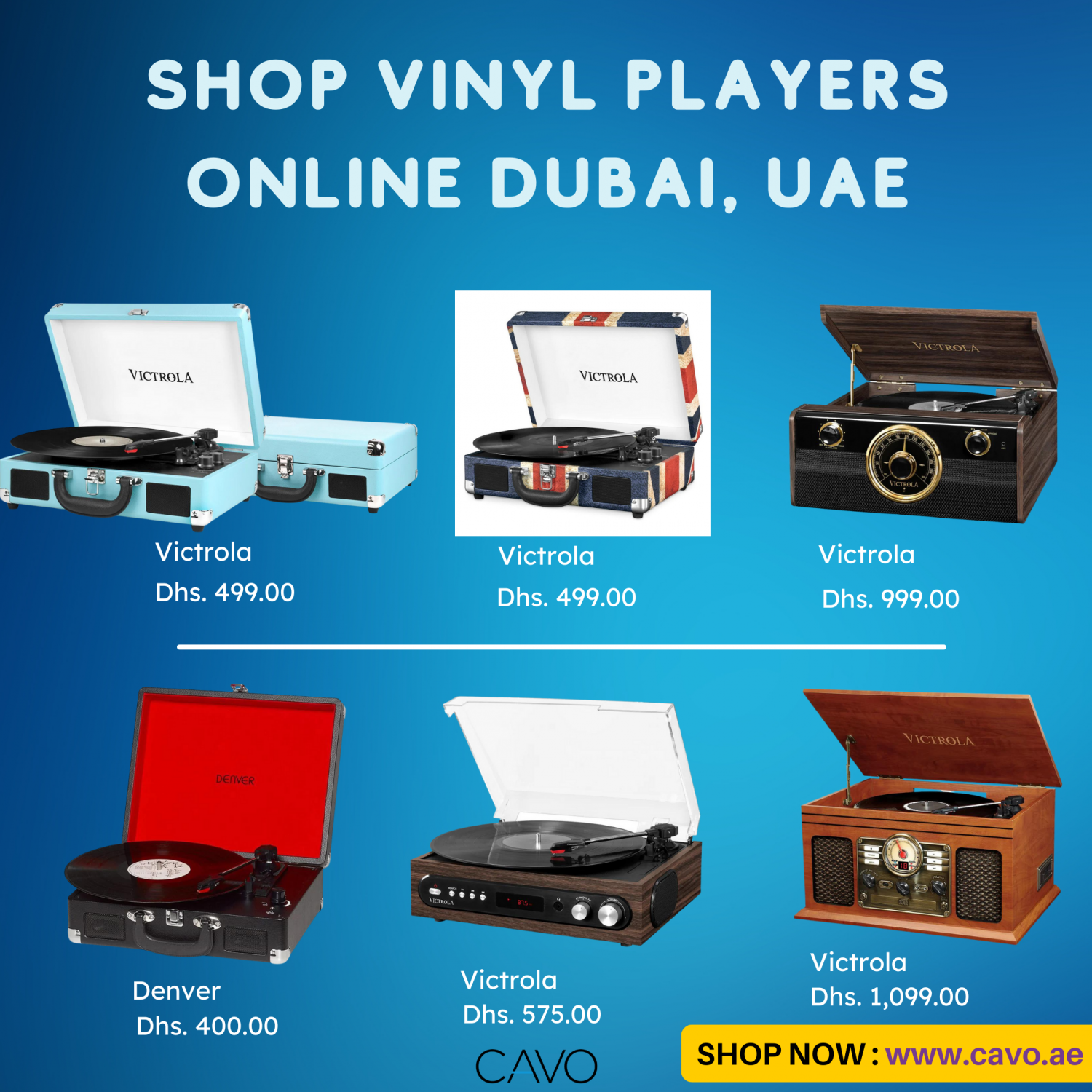 Shop Vinyl Players Online Abu Dhabi | Dubai, Sharjah Infographic