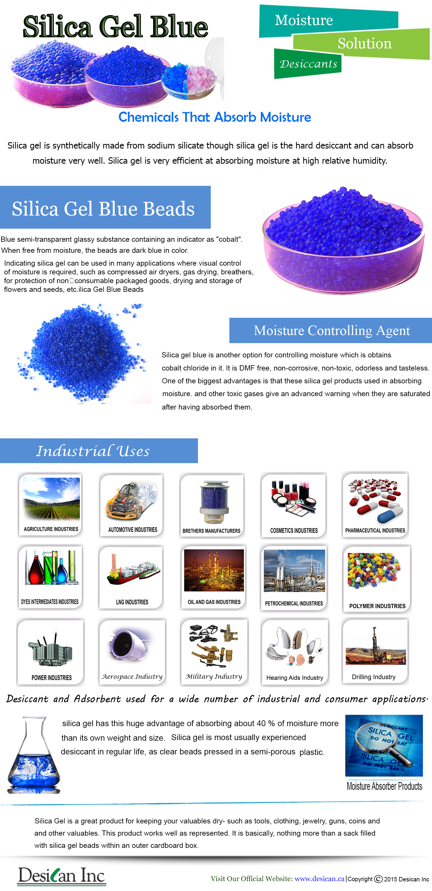 Silica Gel Blue - Chemical That Absorb Moisture