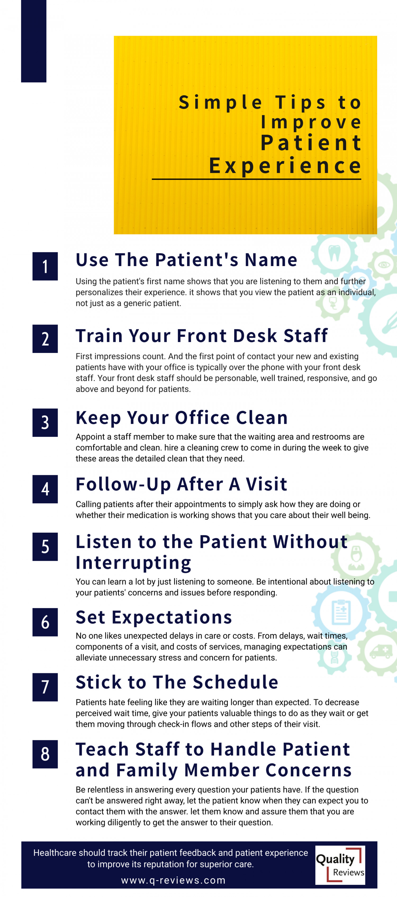 Simple Tips to Improve Patient Experience Infographic