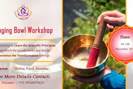 SINGING BOWL WORKSHOP - Sound Healing India Infographic