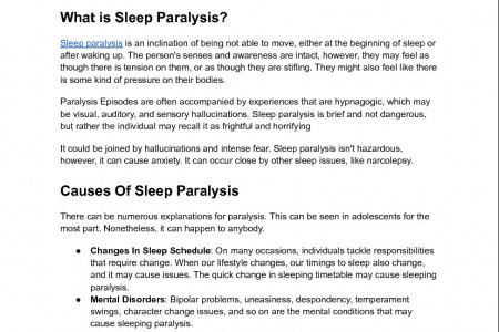 Sleep Paralysis: Causes, Symptoms, Treatment, and Prevention Infographic