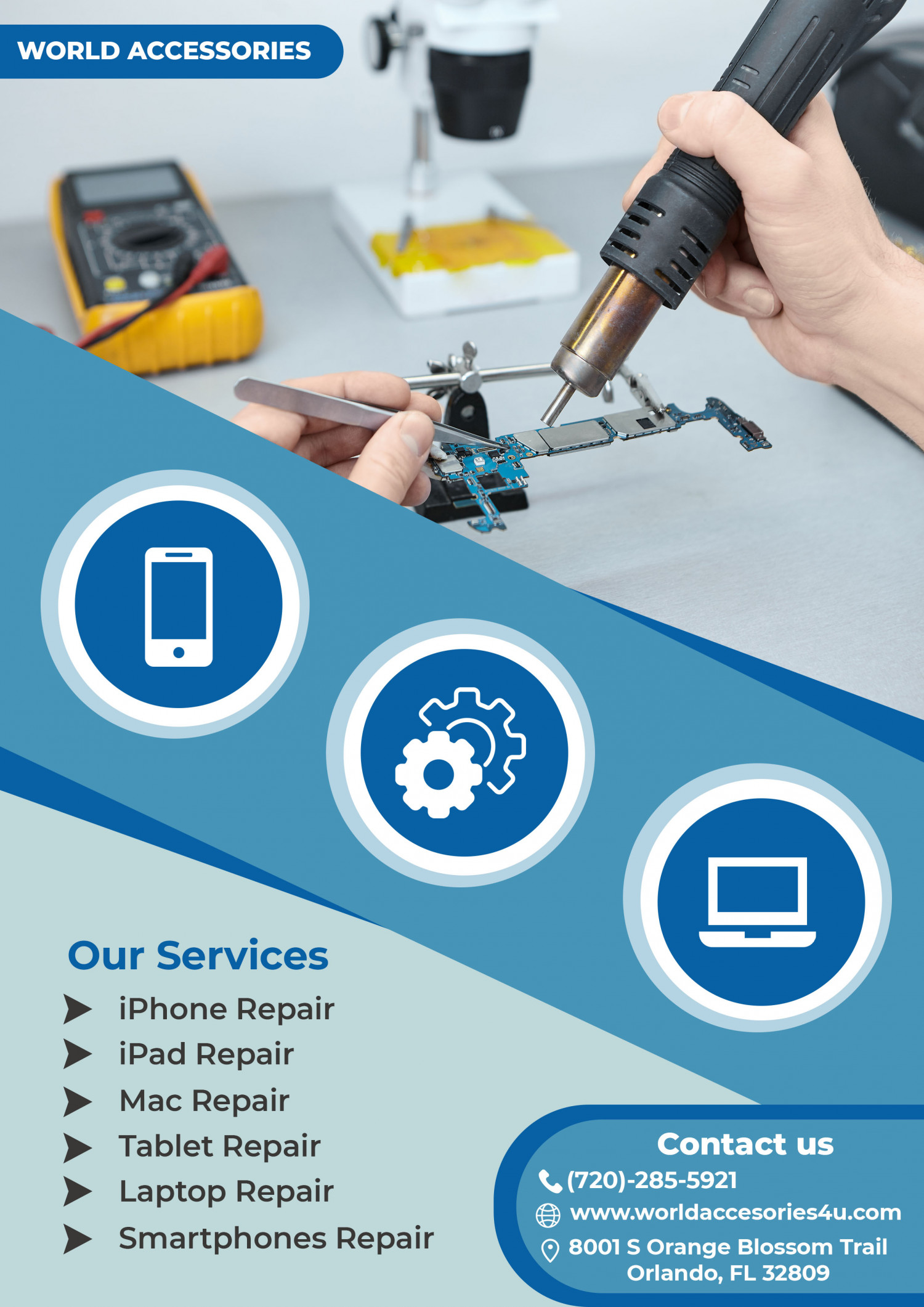 Smart Devices Repairing shop Infographic