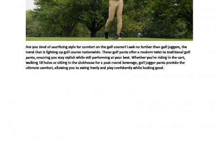 Stay Stylish on the Green with Jogger Golf Pants Infographic