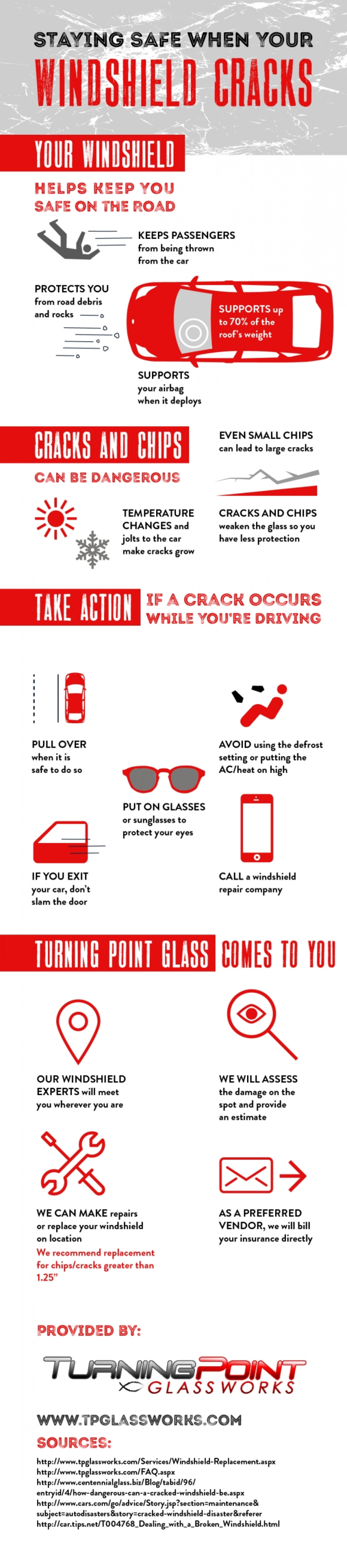 Staying Safe When Your Windshield Cracks Infographic