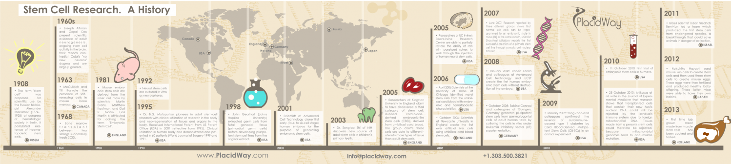 Stem Cell Research. The History Infographic