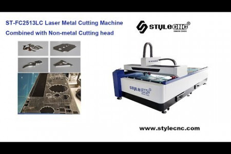 ST-FC2513LC Fiber laser cutter combined with CO2 laser cutting head Infographic