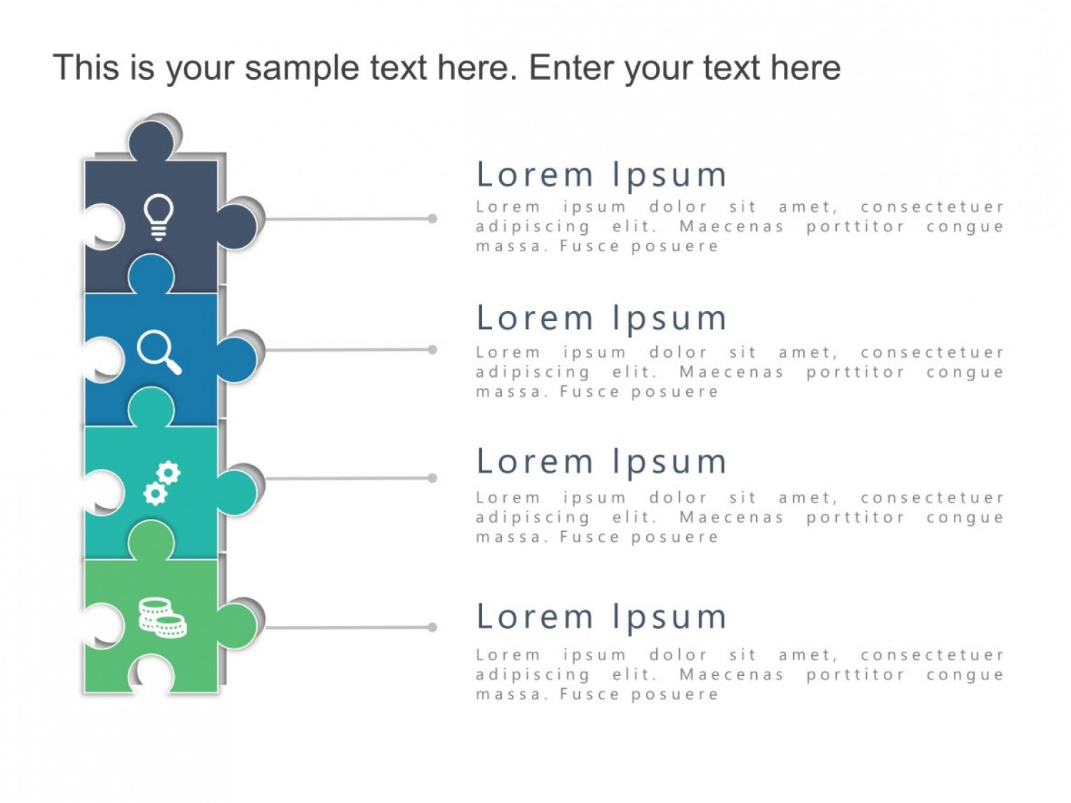 Strategy Puzzle PowerPoint Template Infographic