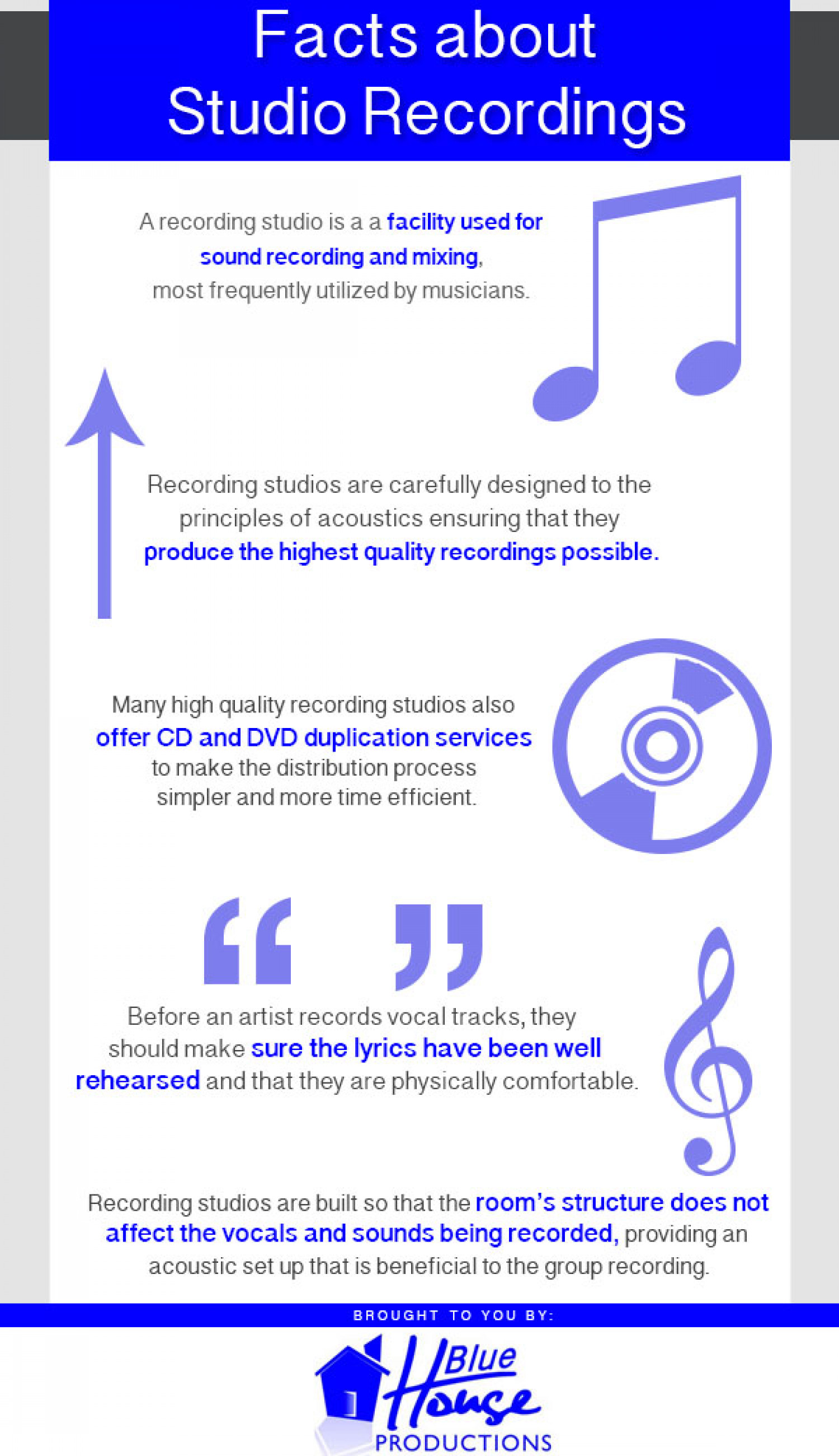Facts about Studio Recordings Infographic