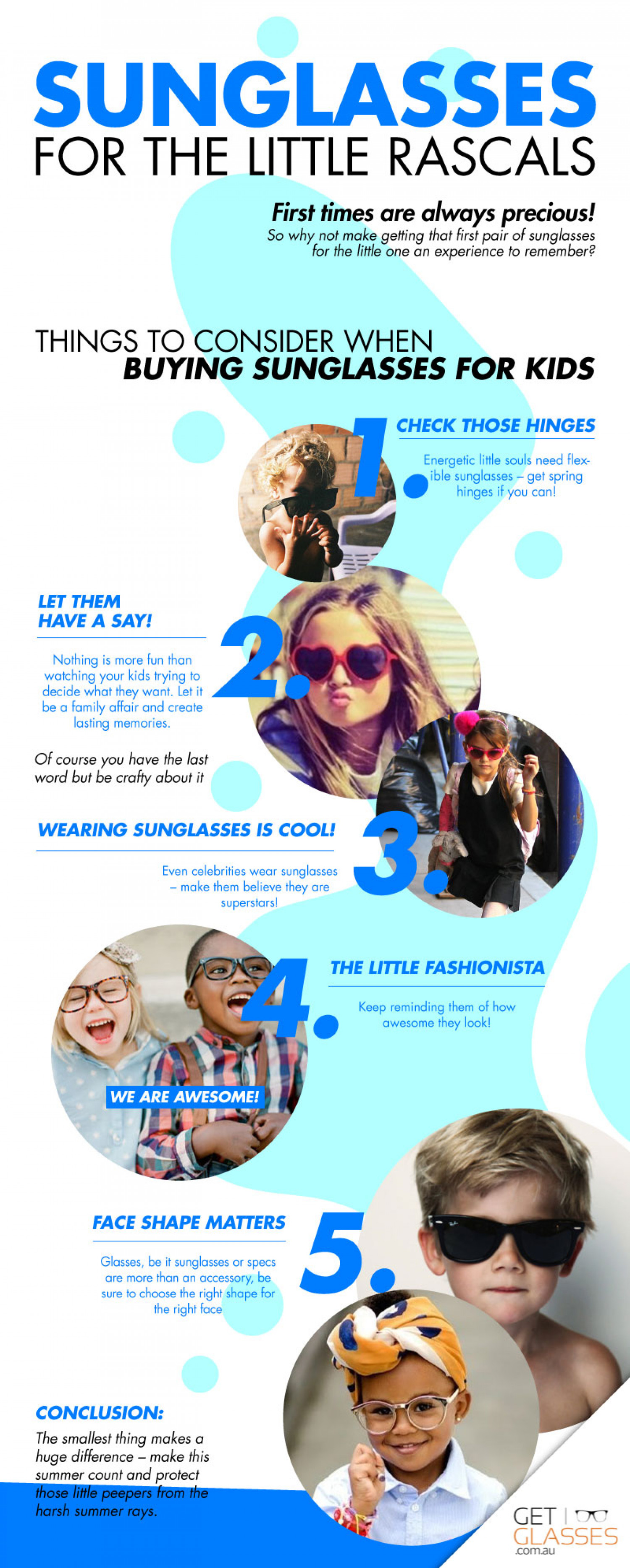 Sunglasses for the Little Rascals Infographic