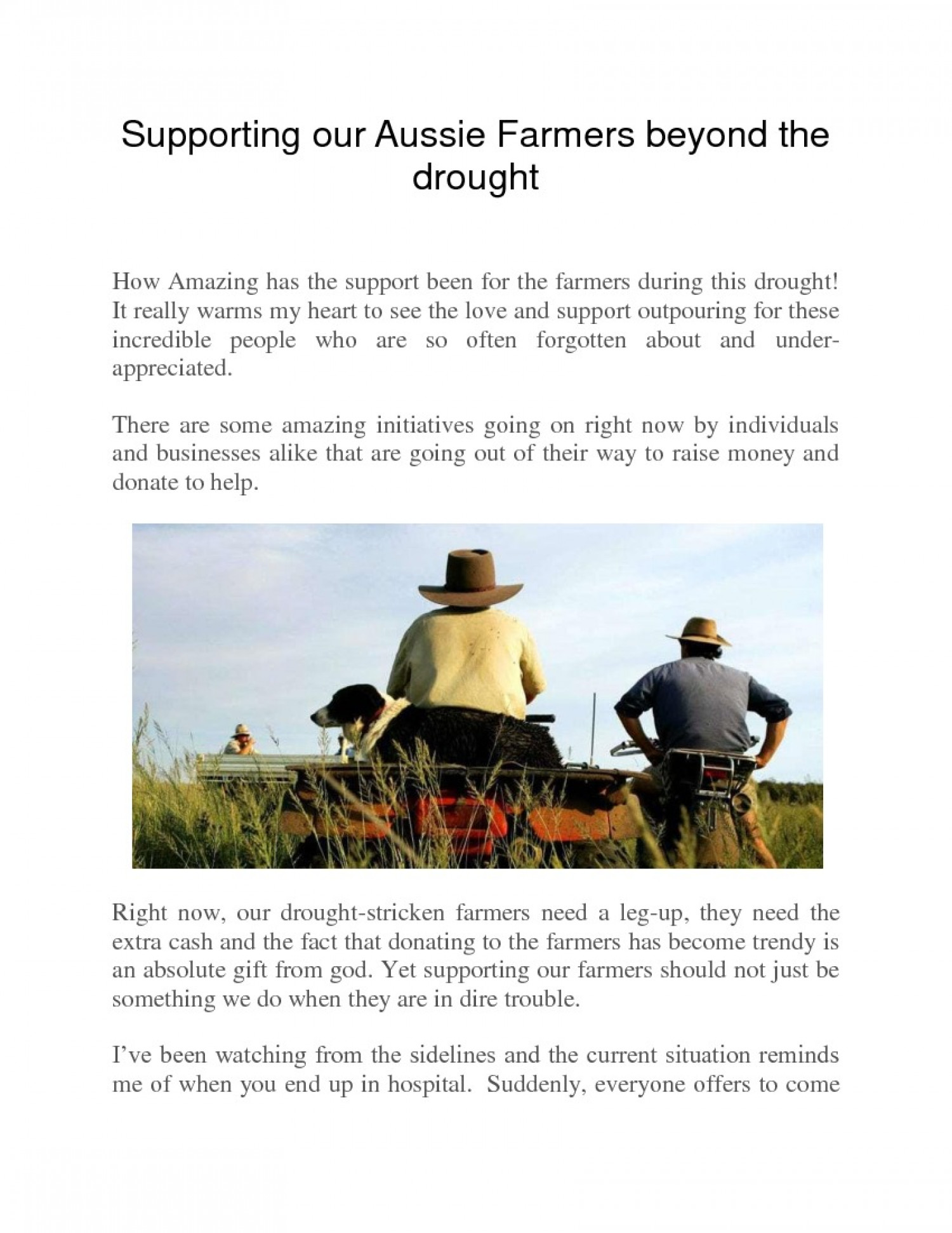 Supporting our Aussie Farmers beyond the drought Infographic
