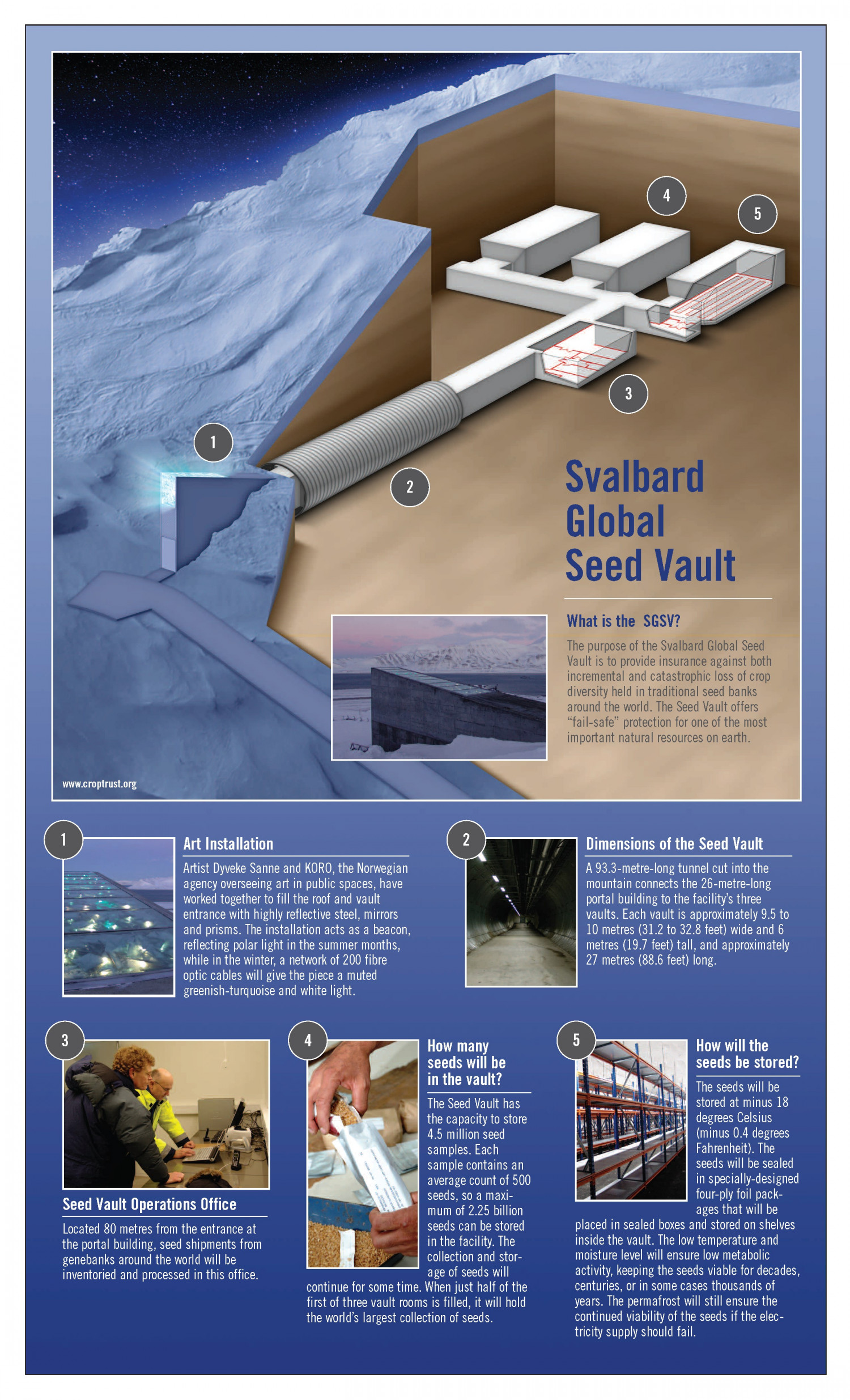 Svalbard Global Seed Vault Graphics Infographic