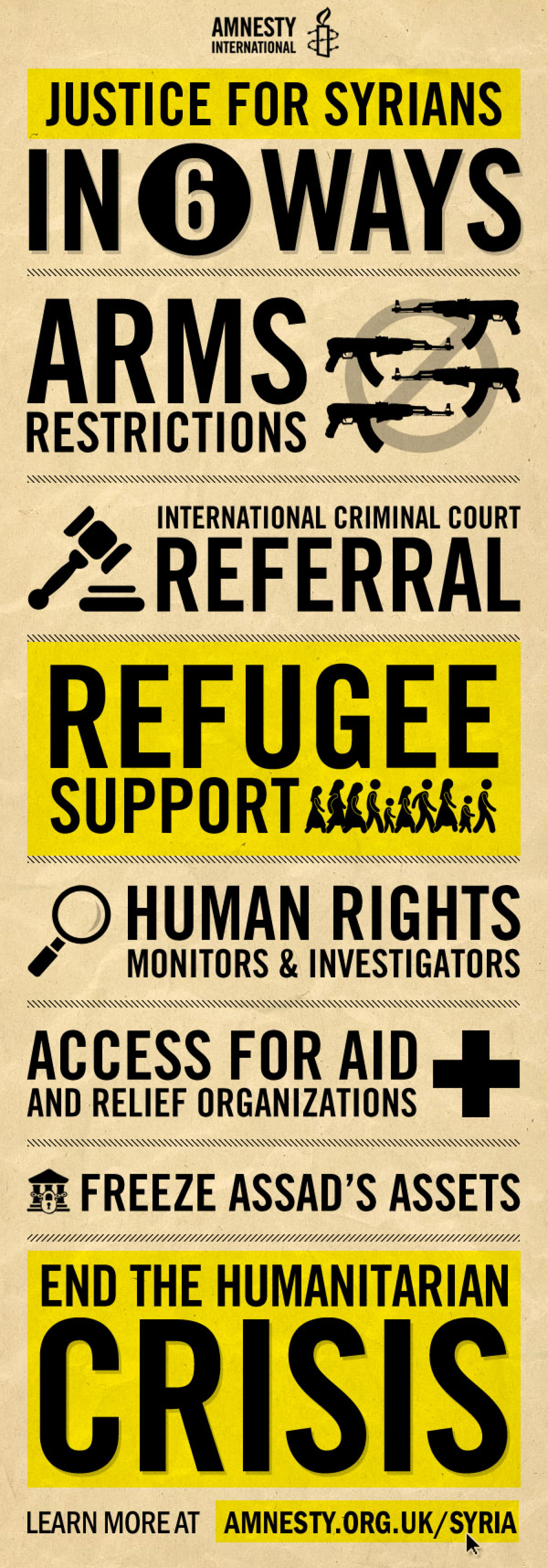 Syria: 6 ways to help end the crisis Infographic