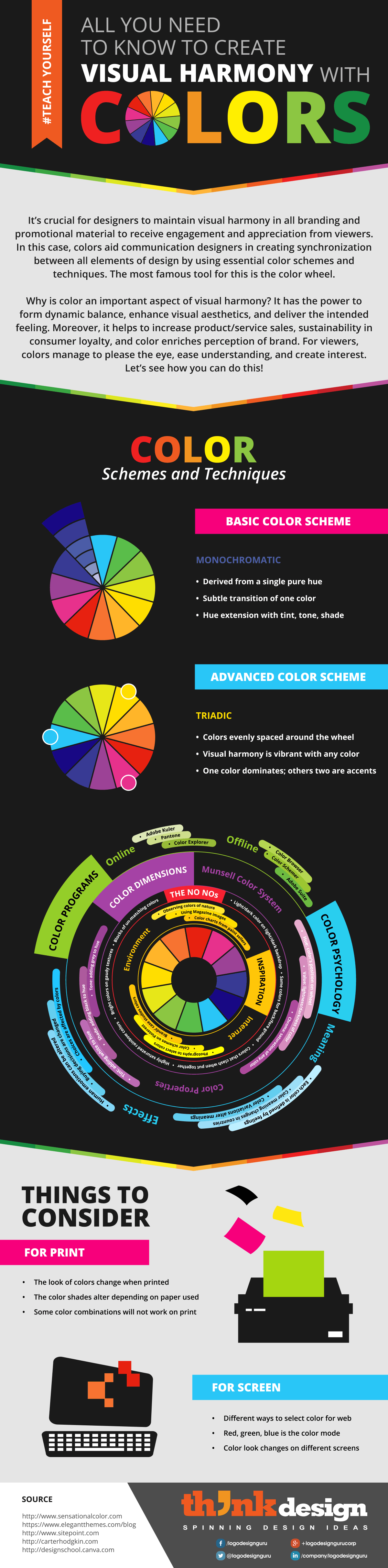 Teach yourself All You Need to Know to Create Visual Harmony with Colors  Infographic