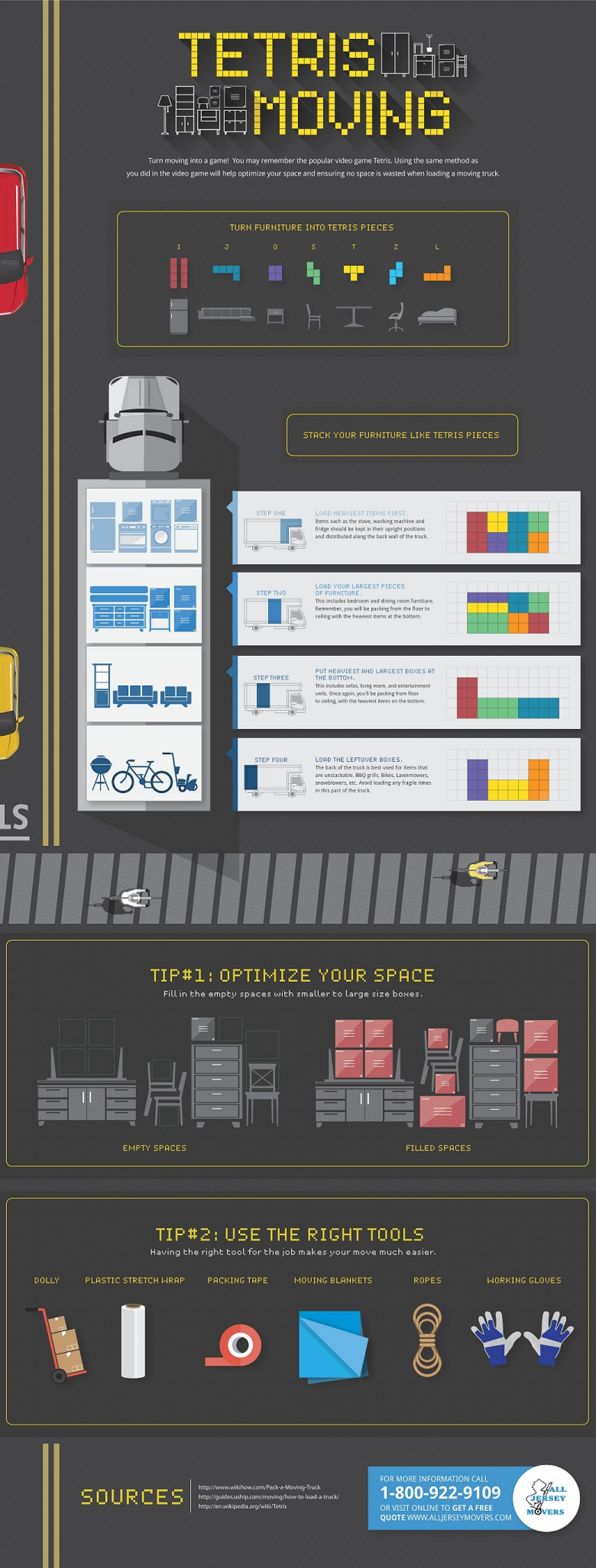 Tetris Moving Infographic