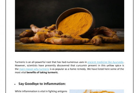 The Best Health Benefits Of Taking Turmeric You Don’t Want To Miss Infographic