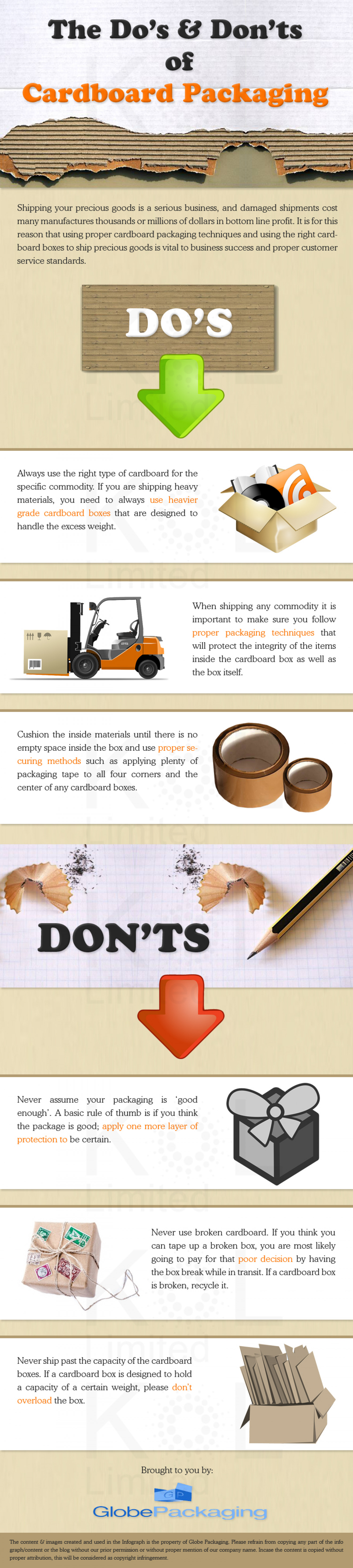 The Do’s And Don’ts Of Cardboard Packaging Infographic