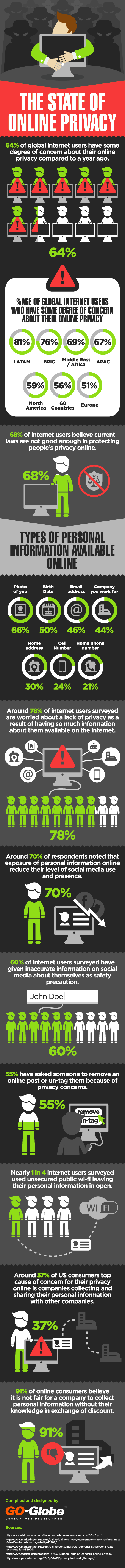 The State of Online Privacy Infographic