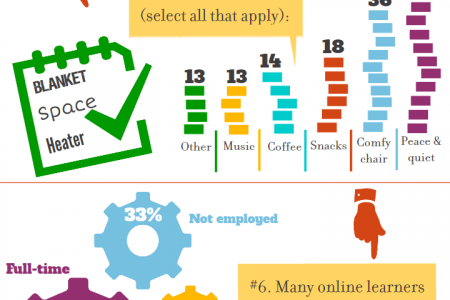 The Study Habits of Online Students Infographic