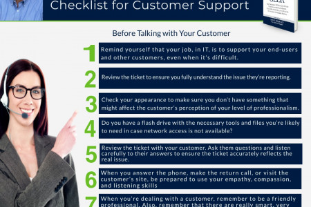 The Technician's 7-Step Checklist for Customer Support Infographic