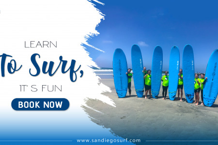 Thrilling Surfing Lessons in San Diego Infographic