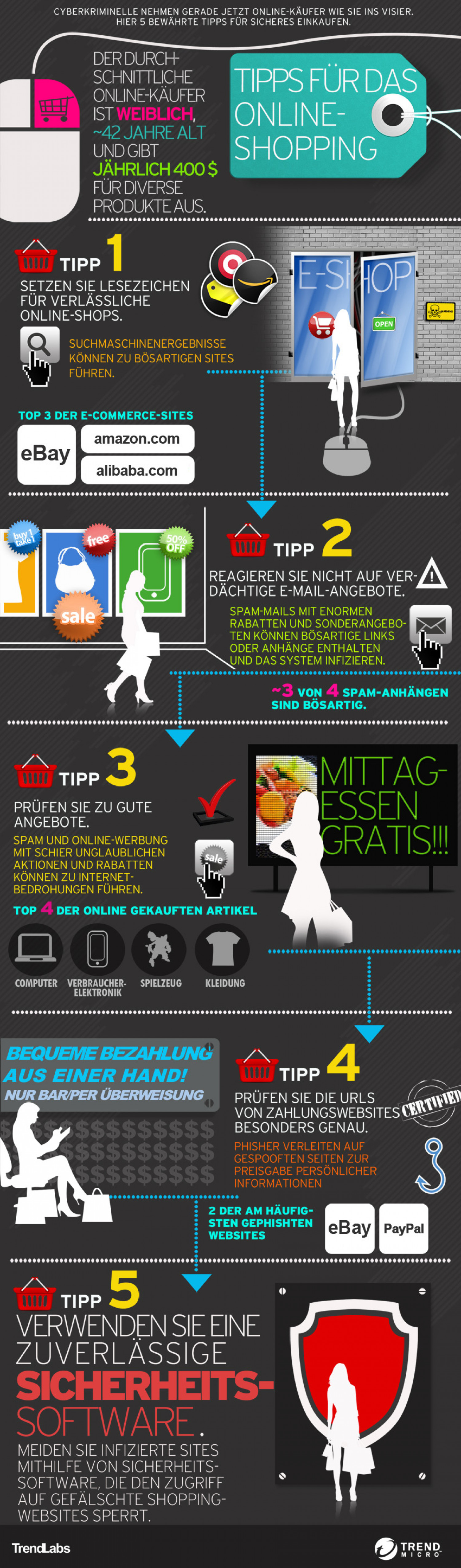 Tip for Online Shopping Infographic