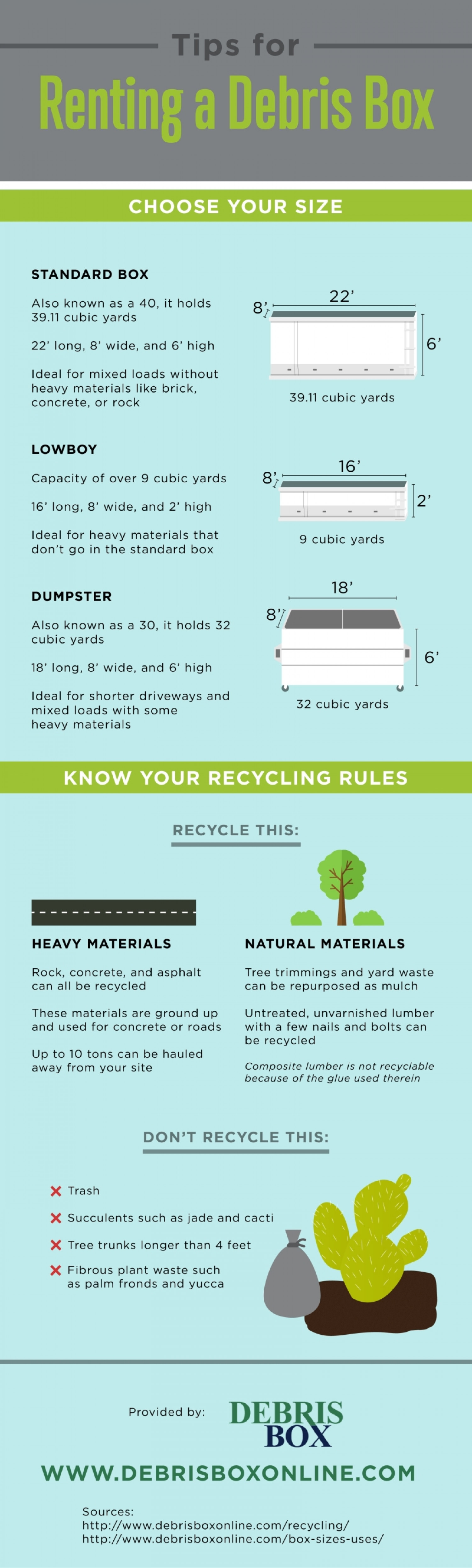 Tips for Renting a Debris Box  Infographic