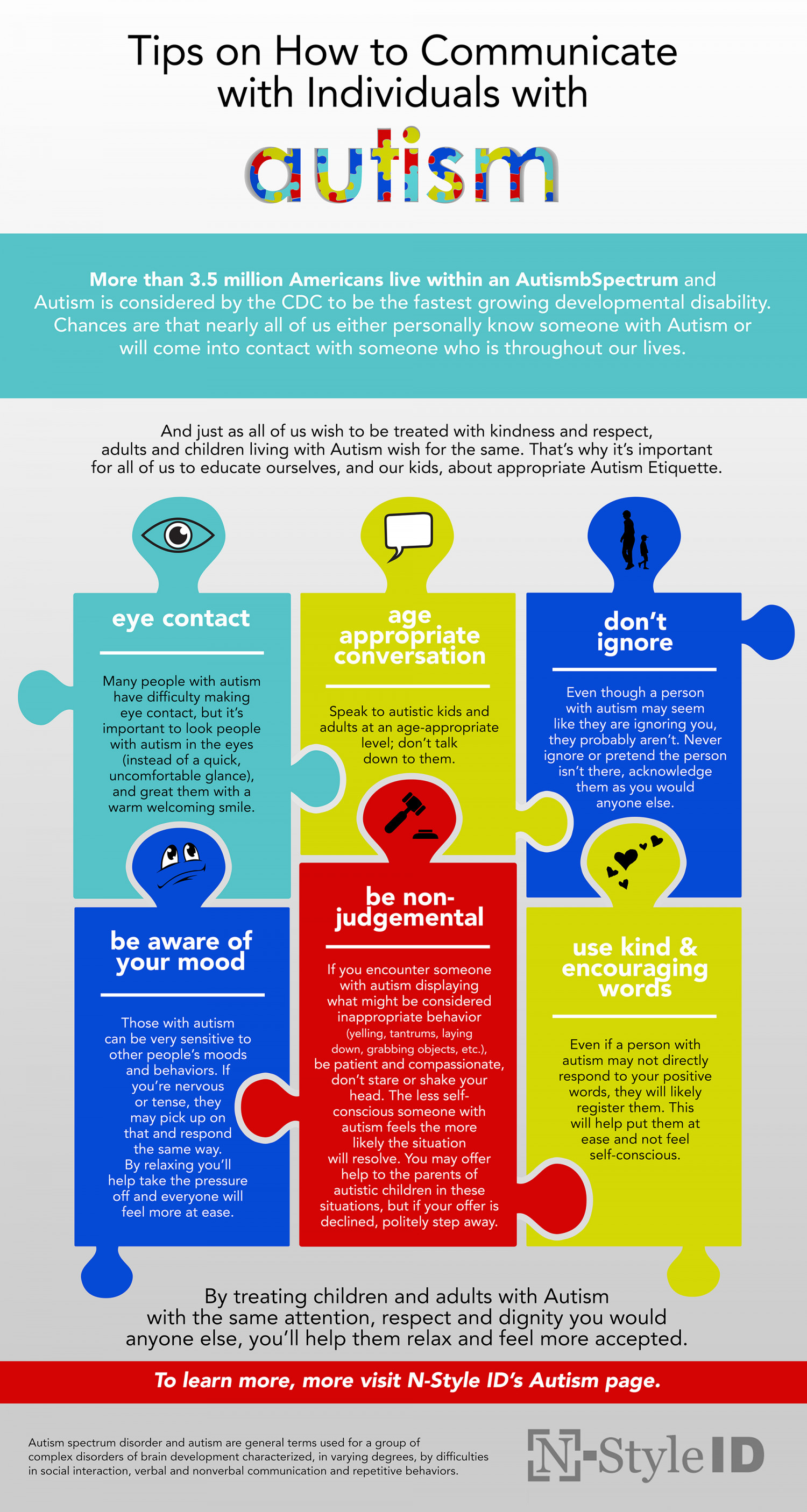 Tips on Communicating with Autistic Individuals Infographic