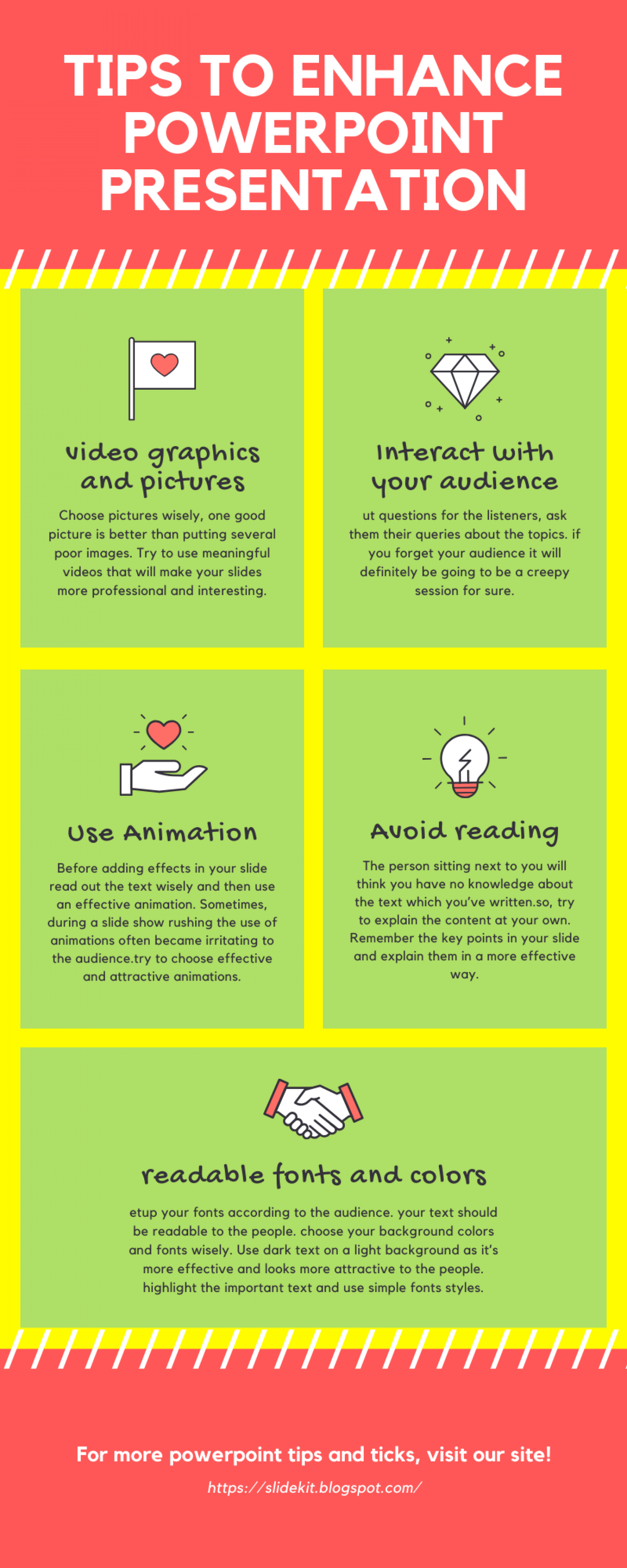Tips to enhance PowerPoint presentation Infographic