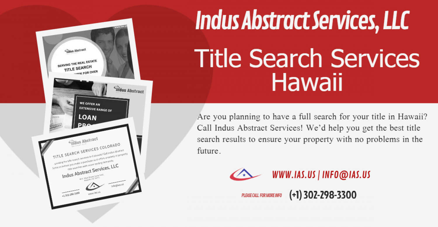 Title Search Services Hawaii Infographic