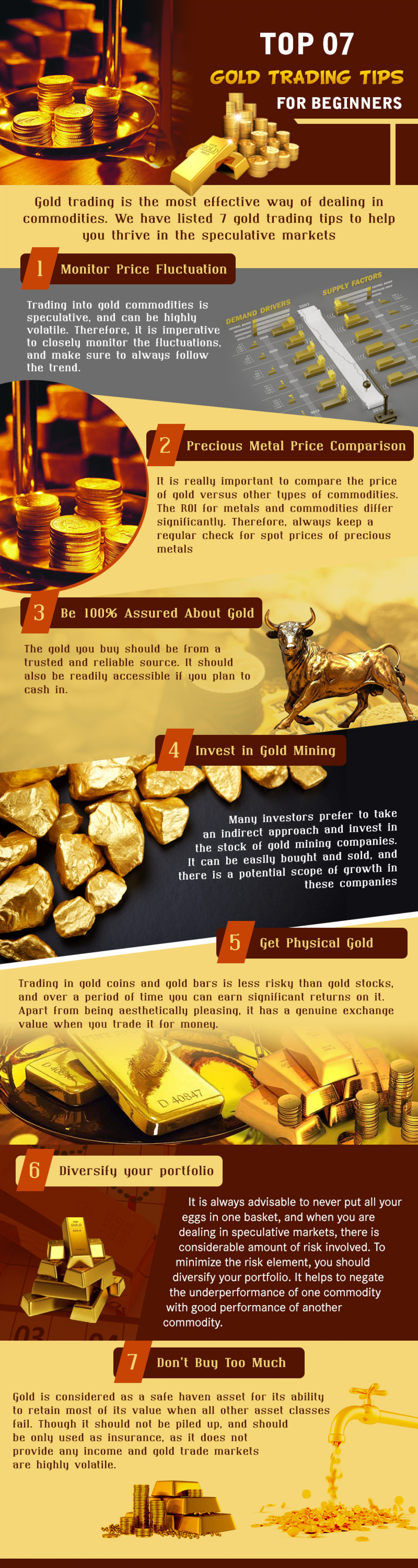 Top 07 Gold Trading Tips for Beginners Infographic