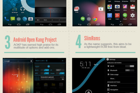 Top 6 Custom ROMs for Android Infographic