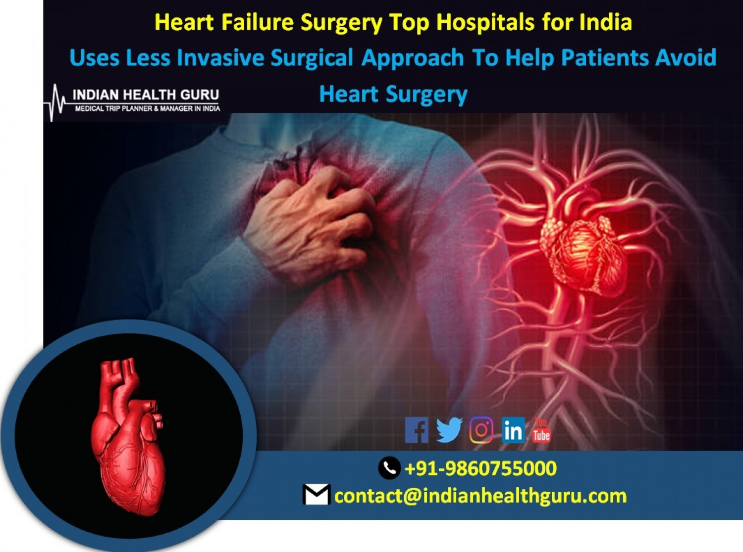 Top Hospitals for Heart Failure Surgery India Uses Less Invasive Surgical Approach To Help Patients Avoid Heart Surgery Infographic