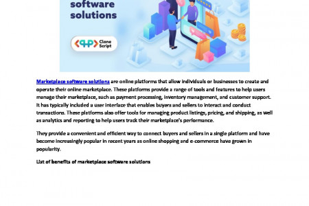 Top most marketplace software solutions to bring your startups Infographic