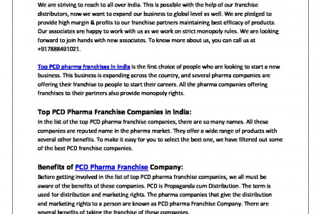 Top PCD Pharma Franchise Companies In India - Alicanto Drugs Infographic