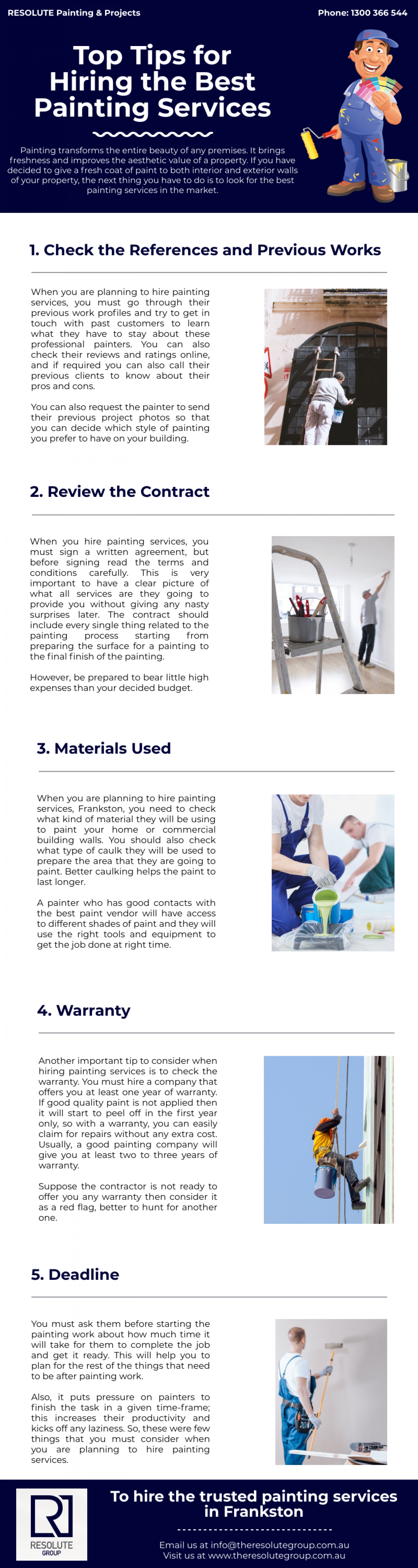 Top Tips for Hiring the Best Painting Services Infographic