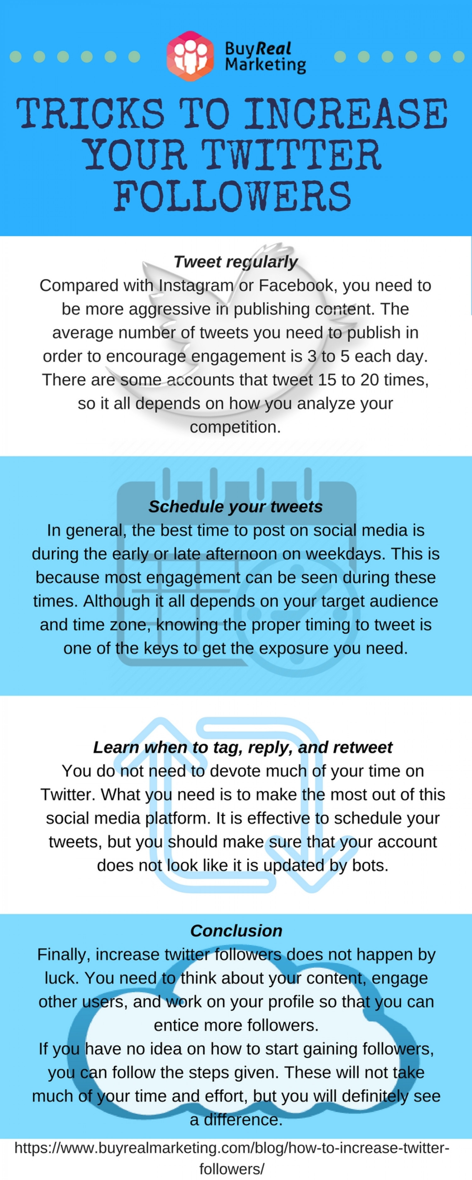 Top Tricks on How to Increase  Twitter Followers Infographic