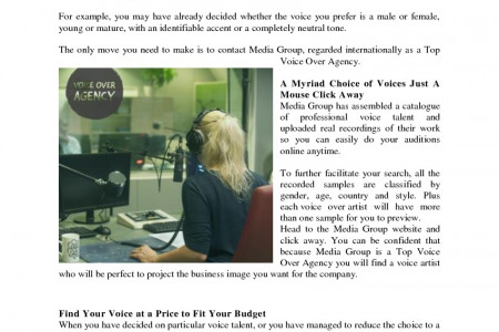 Top Voice Over Agency Infographic