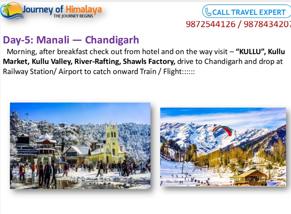 agra manali tour package