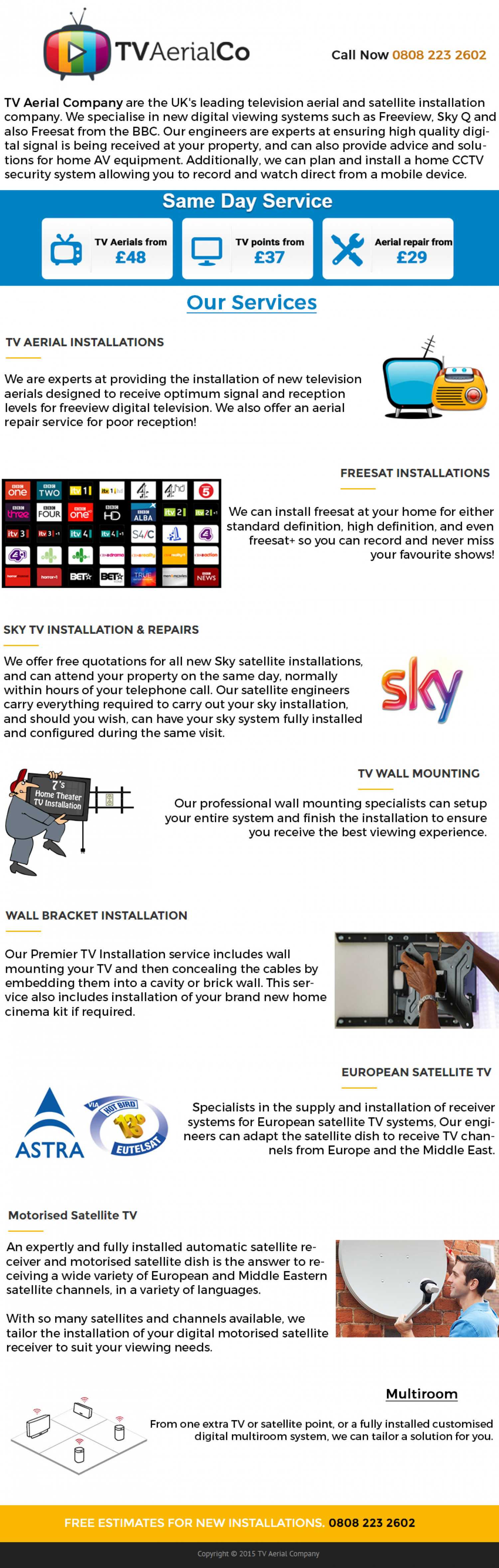 TV Aerial Company Infographics Infographic