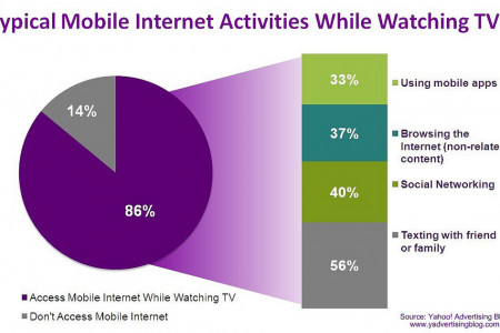 Typical Mobile Internet Activities While Watching TV Infographic