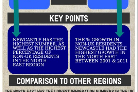UK Immigration Statistics - North East Infographic
