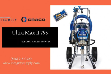 Ultra Max II 795 ProContractor Series Electric Airless Sprayer Infographic