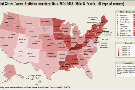 United States Cancer Statistics Map Infographic