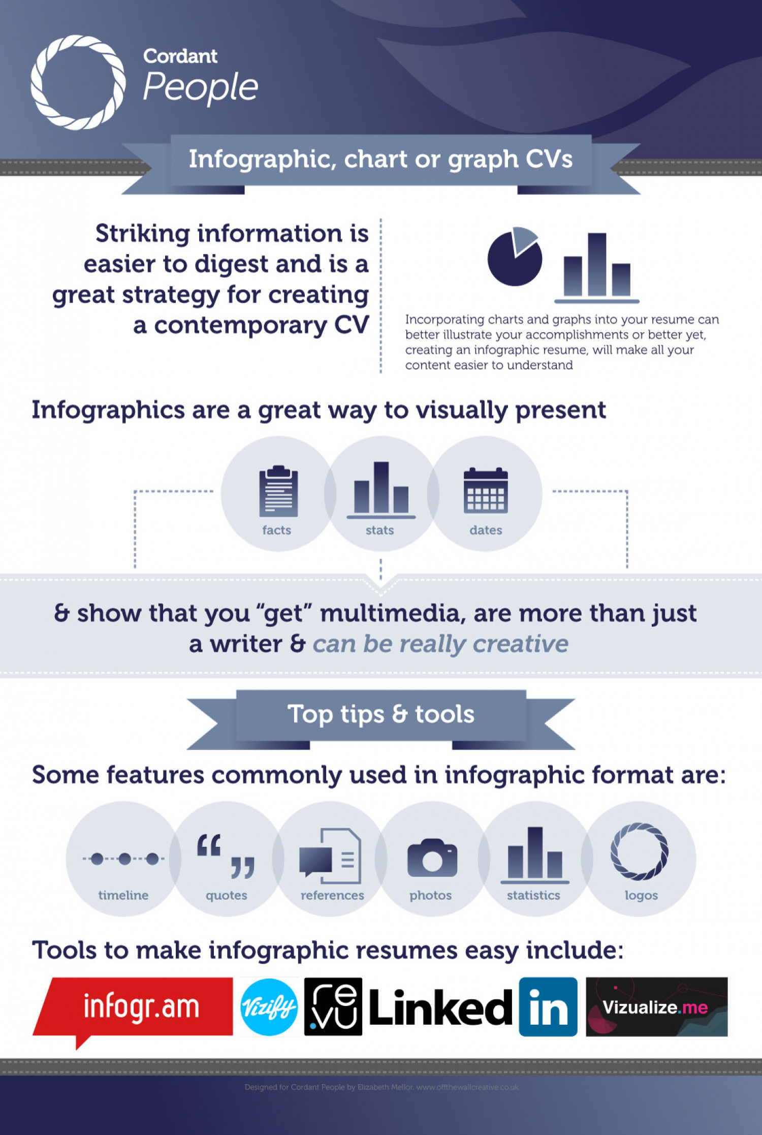 Using infographics, chart or graph CVs Infographic