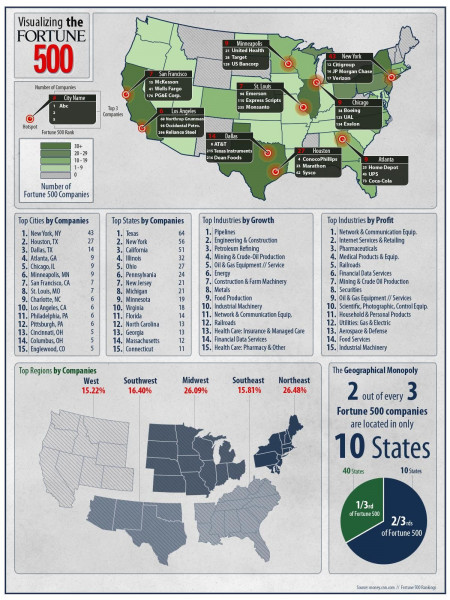 Visualizing the Fortune 500 Infographic