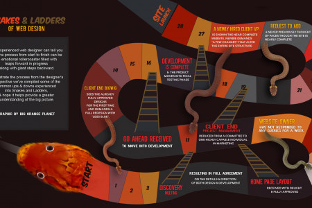 Web Design snakes and ladders Infographic