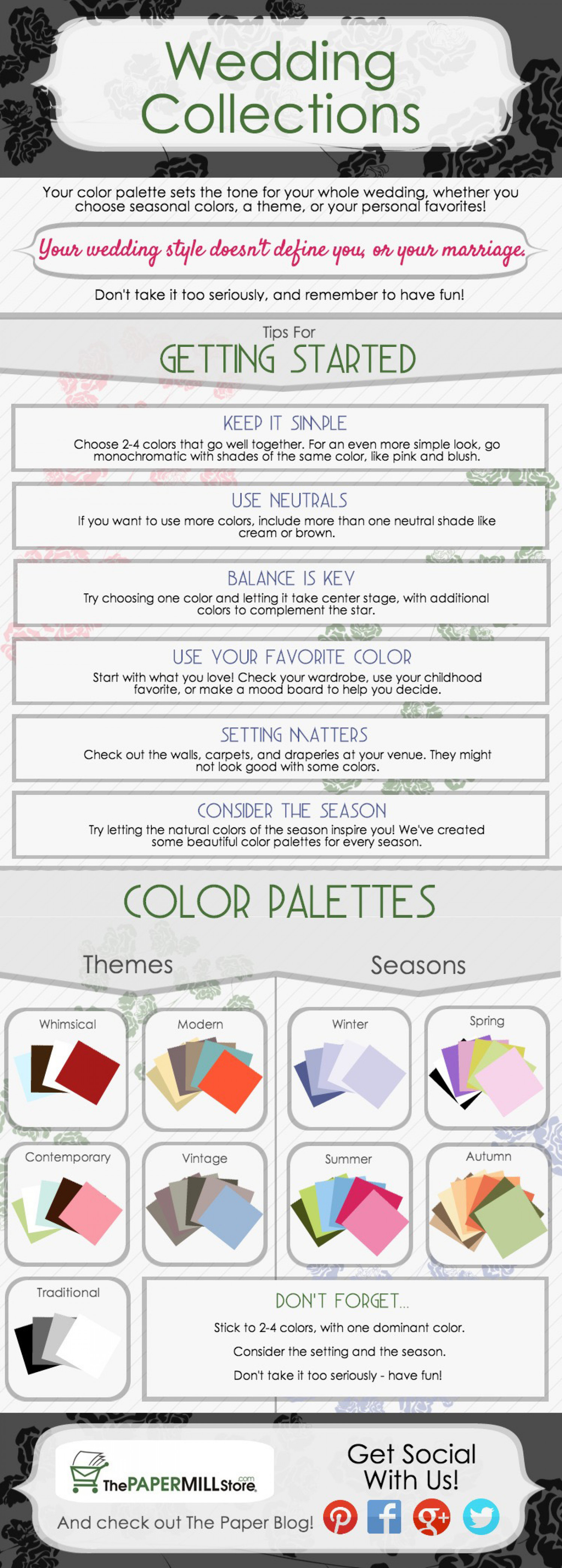 Wedding Color Palettes Infographic